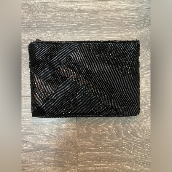 Gorgeous Vintage Carla Marchi Beaded Black Evening Clutch Handbag Purse - Picture 2 of 11
